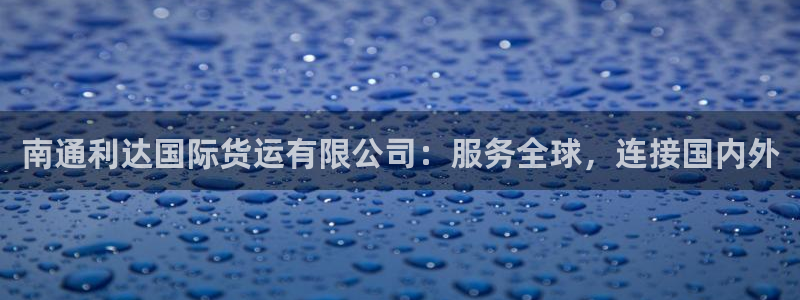 下载okpay钱包：南通利达国际货运有限公司：服务全球，