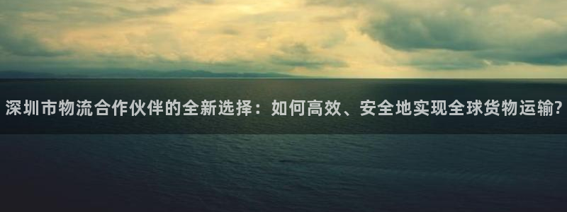 okpay钱包旧版本：深圳市物流合作伙伴的全新选择：如何